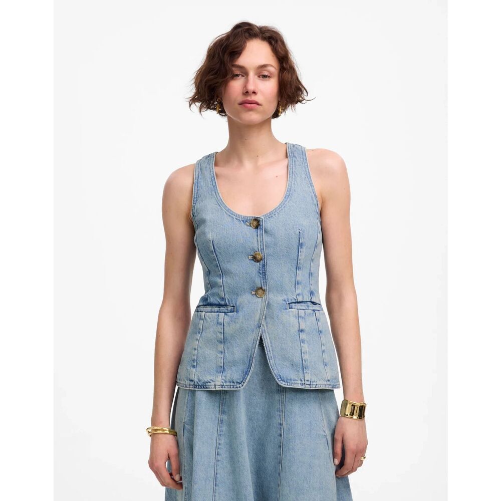 Madewell Light Wash Denim Vest